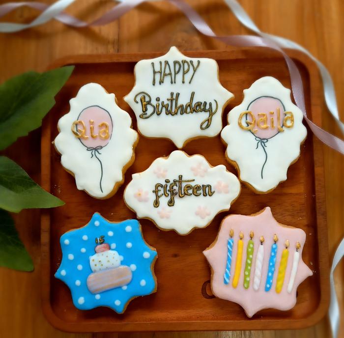 Gambar Icing Cookies - Satuan/ Butter Cookies/ Kukis Hias/ tema Custom - ulang tahun dari Casa Cookies undefined Tokopedia