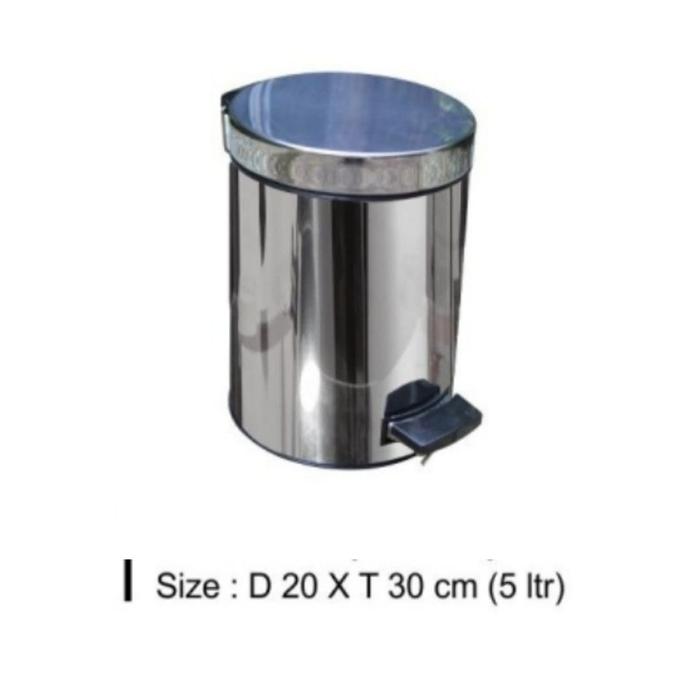 Gambar TEMPAT SAMPAH PEDAL BERKUALITAS / TONG SAMPAH INJAK KAP. 5 LITER - silver dari TONGSAMPAH.ID undefined 3 Tokopedia