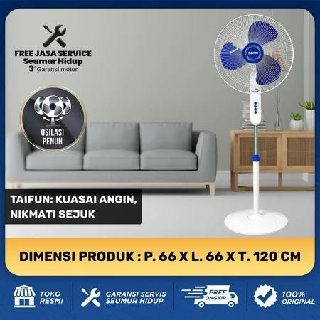 Gambar SEKAI Kipas Angin Berdiri / Stand Fan 16 Inch Taifun Series - SFN 1622 B (TAIFUN) / SFN 1622 X (TAIFUN) GARANSI RESMI - 1622 B - BIRU dari Hscanderson undefined Tokopedia