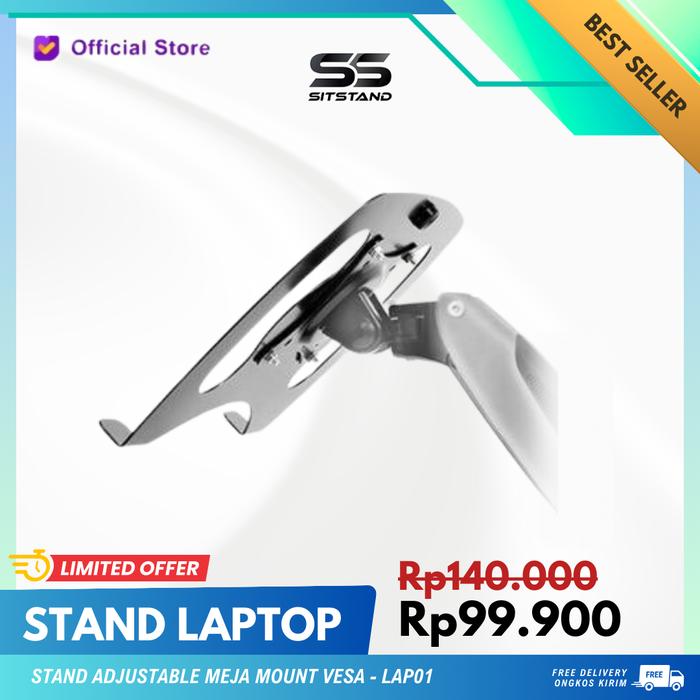 Gambar SitStand Laptop Stand Adjustable Meja Mount VESA - LAP01 dari SitStand undefined Tokopedia