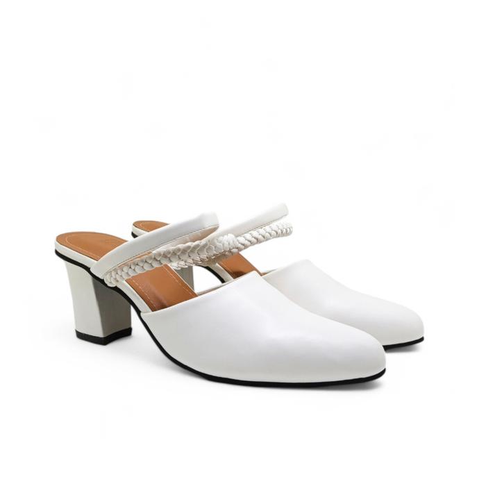Gambar Sepatu Big Size Wanita - Sandal Heels Ukuran Jumbo 41 42 43 44 45 - Putih, 41 dari Malkazio Footwear undefined Tokopedia