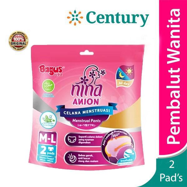 Gambar Bagus Nina Anion Celana Menstruasi Isi 2 pads M-L / Pembalut / Pads / Menstruasi dari Apotik Century undefined Tokopedia