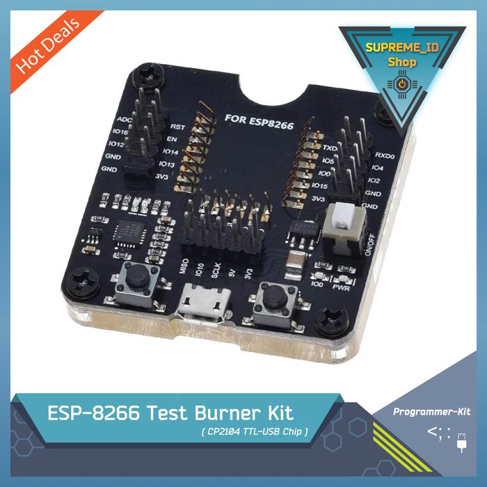 Gambar Mini Test / Burning  / Programming Dev Burner Board CP2104 Plug & Play for ESP8266 | ESP32-WROOM | ESP32-WROVER Motherboard - ESP8266 ver dari Supreme ID undefined Tokopedia