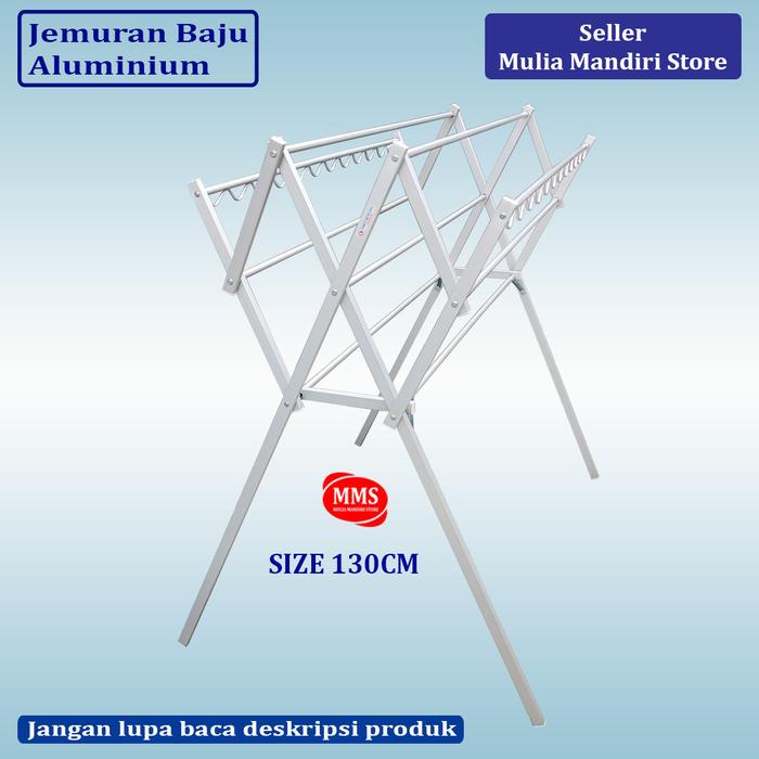 Gambar Jemuran Baju Aluminium dan Stainles Steal Palang 9/Jemuran Baju Lipat - Uk 130cm dari Mulia Mandiri Store Baru undefined Tokopedia