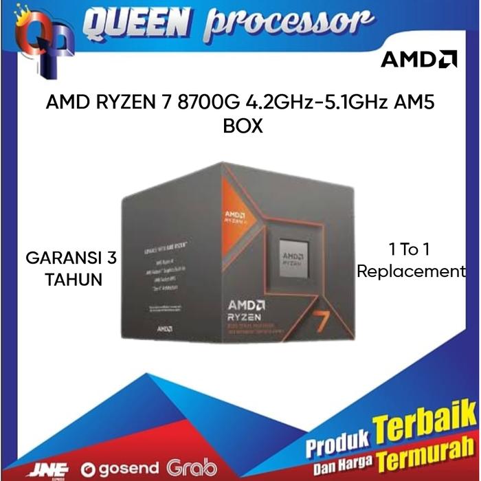 Gambar CPU Processor AMD Ryzen 7 8700G 4.2GHz BOX Socket AM5 dari QueenProcessor undefined Tokopedia