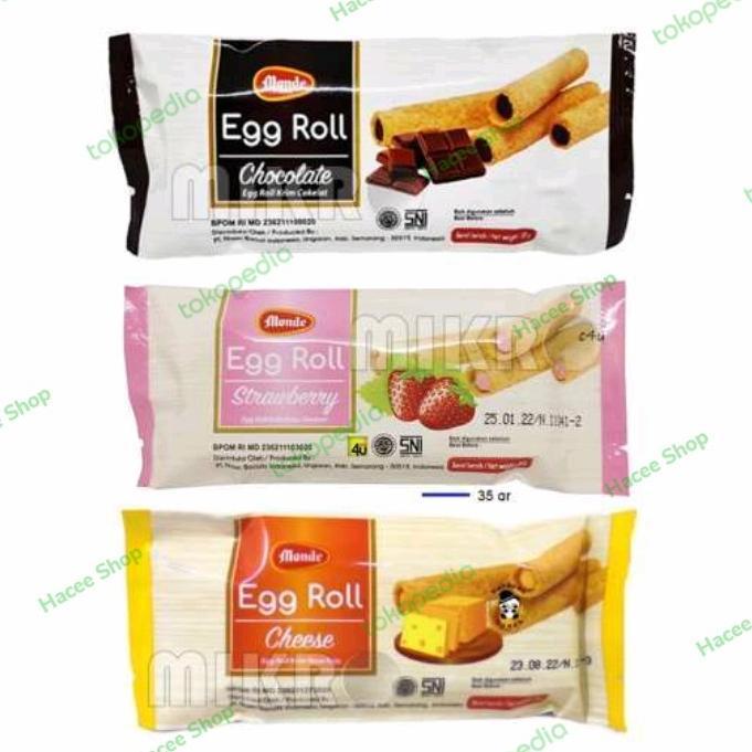 Gambar FaH Monde Egg Roll Snack Biskuit eggroll 35 gram (x10 pc) - Cheese dari effendi750 undefined 3 Tokopedia
