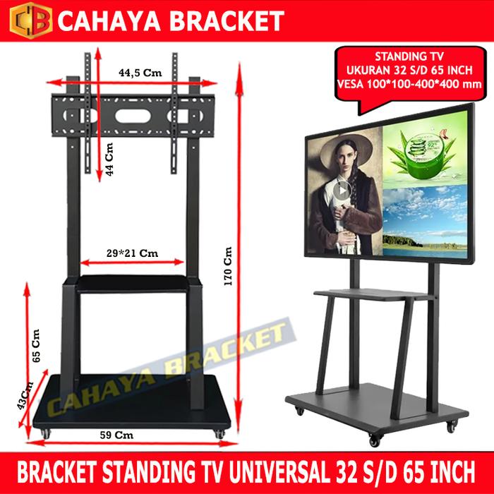 Gambar Bracket Standing TV / bracket standing / standing bracket tv 32 43 50 55 60 65 inch - 32 S/D 65 INC dari Cahaya Bracket undefined Tokopedia
