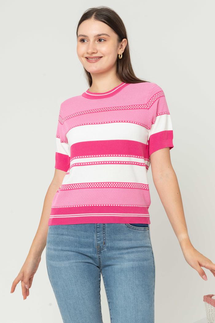 Gambar *Ready Stok* 2023 - Atasan Rajut S7565 (JS) - Pink, S dari Sisters Fashion Group undefined Tokopedia