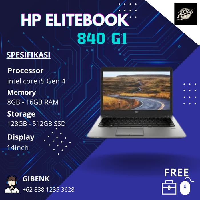Laptop Hp Hp Elitebook 840 G1 Memory Upgrade Jual Laptop HP