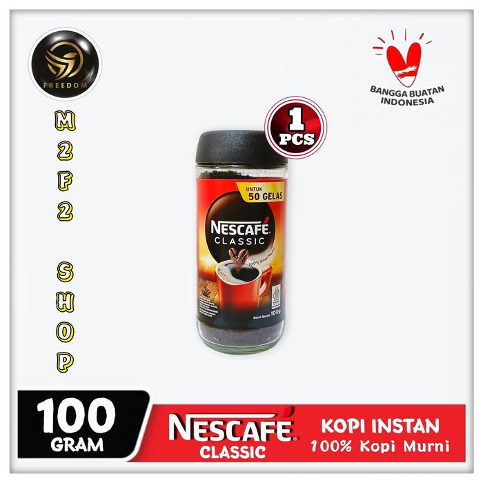 Gambar Nescafe Coffee Classic Jar | Kopi Hitam Instan Murni Botol Kaca - 100 gr (Harga Satuan) dari M2F2 Shop - Paseban undefined Tokopedia