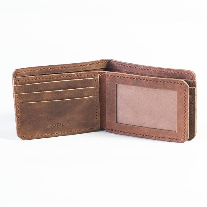 Gambar Dompet Handmade Pria coppo Bahan Kulit Sapi Asli Branded Original Crazy Horse Leather - Brown dari coppo leather undefined Tokopedia