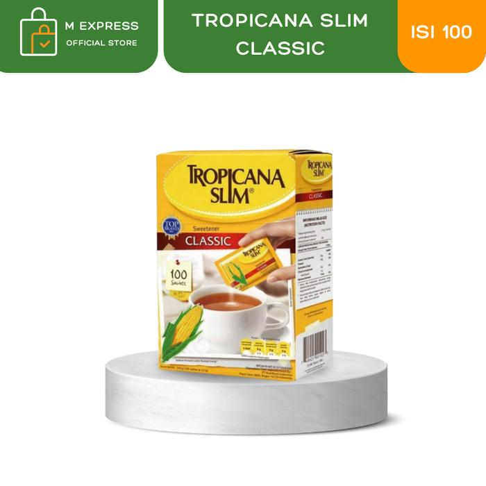 Gambar MEGAMART | Tropicana slim classic gula diet / diabetes rendah kalori isi 100 sachet / 50 sachet / 25 sachet - 100 SACHET dari Megamart Express undefined Tokopedia