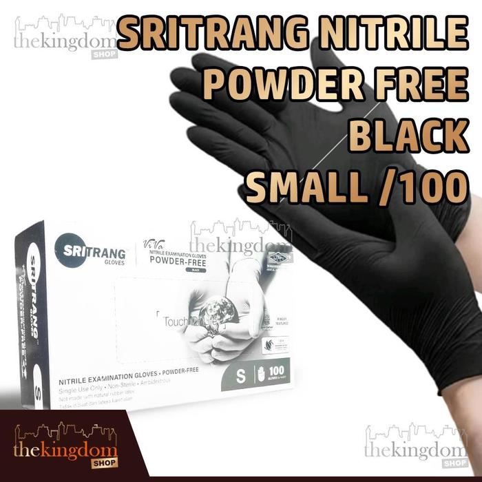 Gambar SafeGlove Nitrile Gloves PF Powder Free Black Lilac 100 Sarung Tangan - SritrangBlack S, Plastik dari The Kingdom Shop undefined Tokopedia