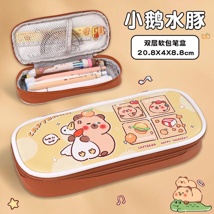 Gambar CAPYBARA PENCIL CASE PU LEATHER TEMPAT PENSIL CAPYBARA KOTAK PENSIL KAPIBARA TEMPAT ALAT TULIS CAPYBARA KADO ULANG TAHUN CAPYBARA - HAPPY CAPY dari Babytopics undefined Tokopedia