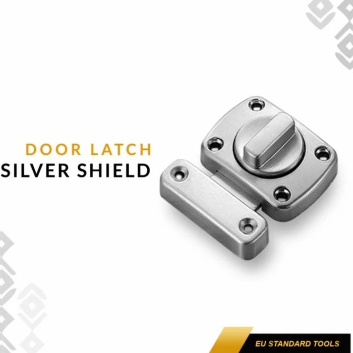 Gambar Grendel Putar/Slot Pintu Kotak/Kunci Pintu Rumah/Hitam/Silver - Silver dari Raja Kunci Sanitary undefined Tokopedia