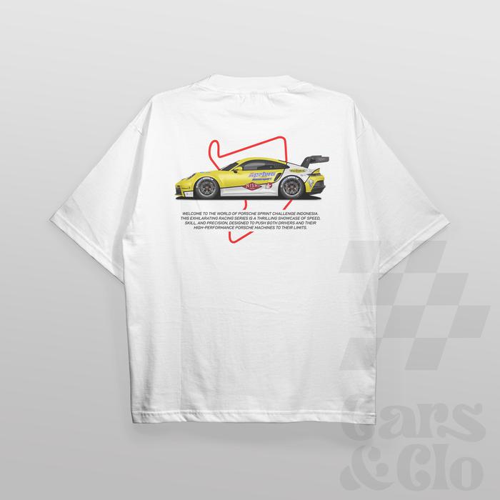 Gambar Cars and Clo - 2024 Line Circuit Porsche 911 GT3 Cup Porsche Sprint Challenge Indonesia T-Shirt - W - Apriwa, S dari Cars&Clo Store undefined Tokopedia