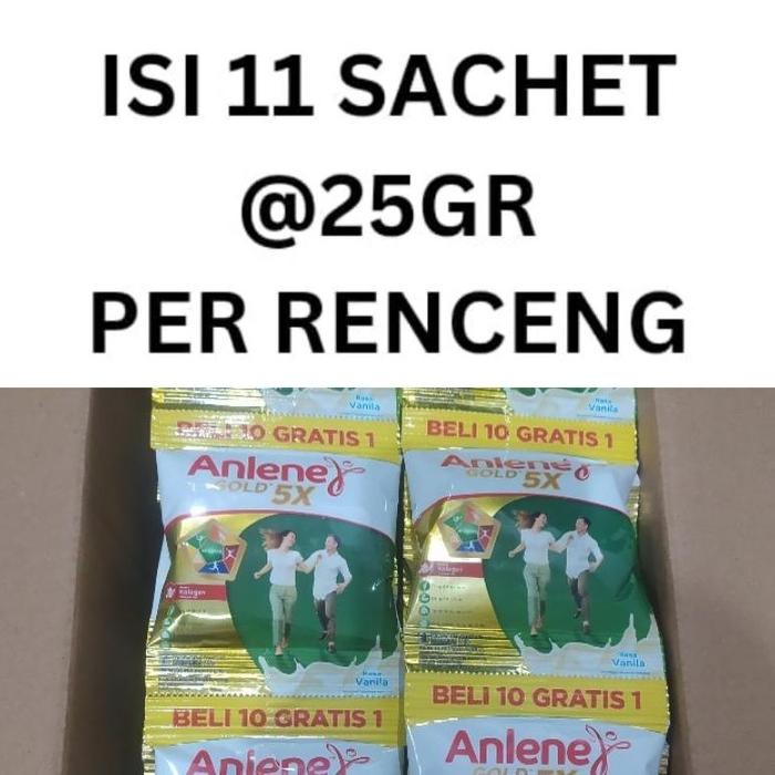 Gambar BARU ISI 11 SACHET ANLENE GOLD sachet Vanila 1 renceng isi 11 sachet 25gr - Plastik dari Affan Susu Shop undefined Tokopedia
