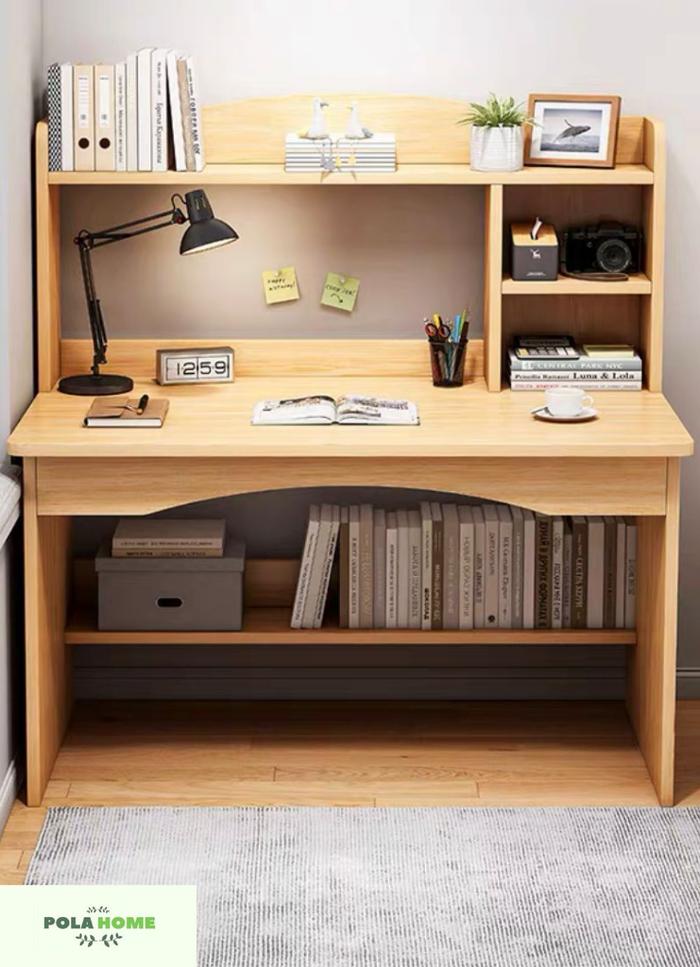 Gambar Pola LUXIA-100 Meja Komputer Meja Laptop Meja Belajar Rak Buku - LUXIA 100 CREAM dari Pola Home undefined Tokopedia