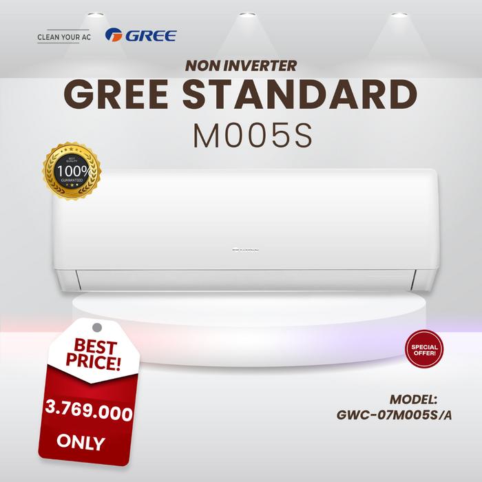 Gambar GREE AC 0.7 PK STANDARD M005S NON INVERTER | GWC-07M005S - UNIT ONLY dari Clean Your AC Ofc undefined Tokopedia