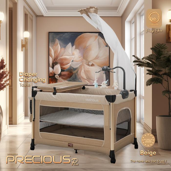 Gambar Babyelle Precious Pline Prestige Edition Deluxe 3in 1 Auto Fold Baby Box BE 1999 XLR - Beige dari Babyelle Indonesia undefined Tokopedia