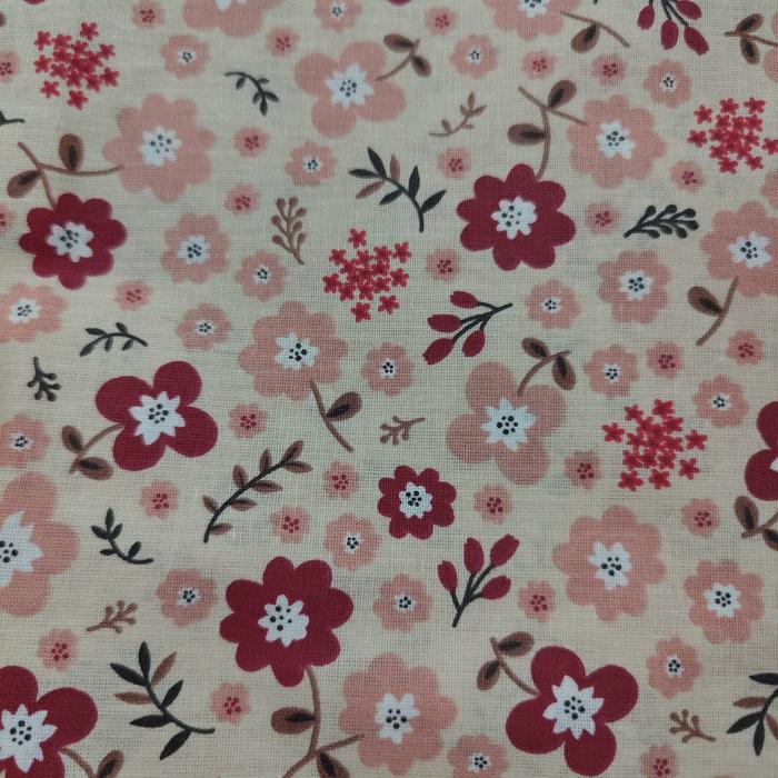 Gambar Kain Katun Premium Manik Lebar 115 cm HARGA PER SETENGAH METER - Coklat Muda dari SatchynMitchy undefined Tokopedia