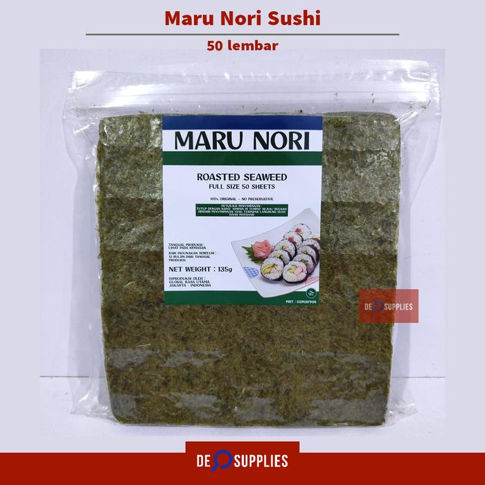 Gambar Sushi Nori Gold 50 lembar - Rumput Laut Seaweed Kimbap Java Halal MUI - Maru Nori dari Desupplies undefined Tokopedia