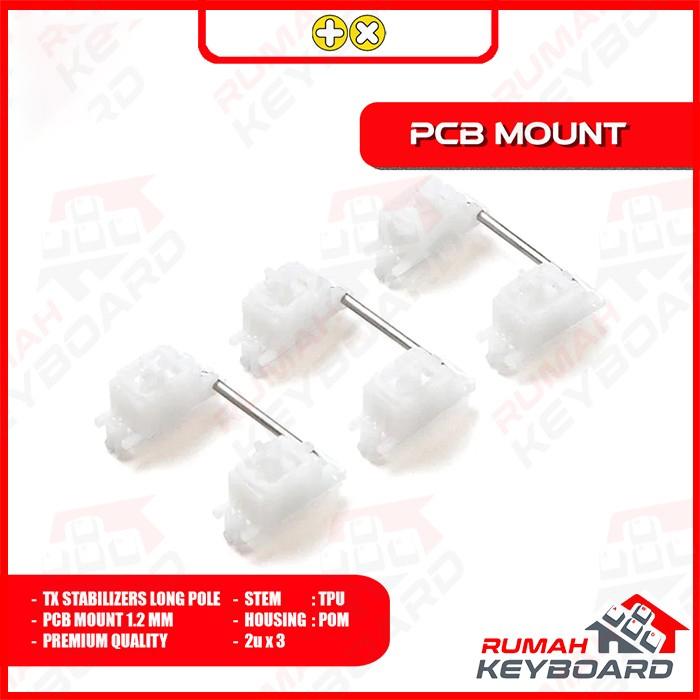 Gambar MECHANICAL KEYBOARD - TX STABILIZERS - PCB MOUNT - LONG POLE - CLIP - KIT 2u 1.2 mm dari Rumah-Keyboard undefined Tokopedia