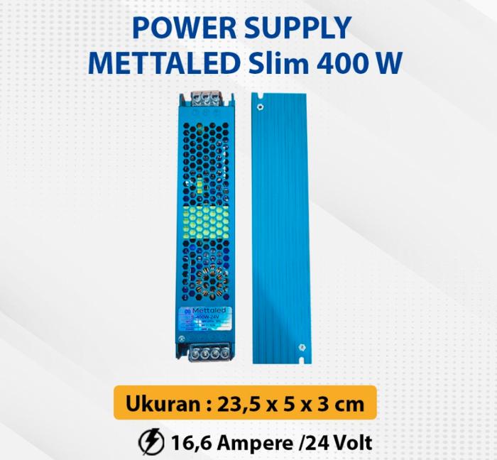 Gambar Switching Power Supply PSU 24V 20A 24 Volt 20 Ampere Plus Fan - 24V 400W Slim dari Pi Toserba undefined Tokopedia