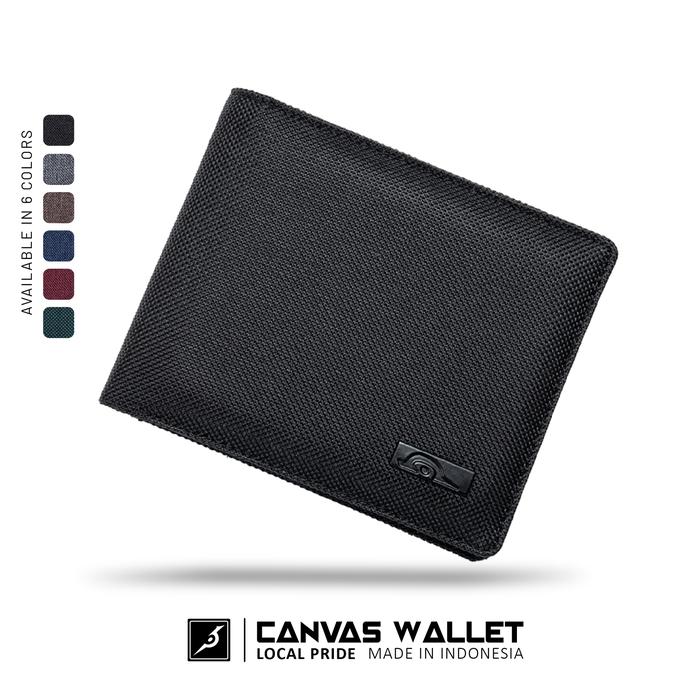 Gambar JFR FASHION DOMPET PRIA BAHAN KAIN CANVAS DOMPET PRIA MURAH SERI JP07 - BLACK JP07 dari NASZ SHOP undefined Tokopedia