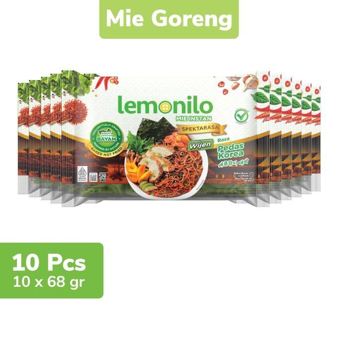 Gambar 10 Pcs Lemonilo Mie Instan Goreng Pedas Korea 68G | Promo dari DAPUR_RARAS undefined Tokopedia