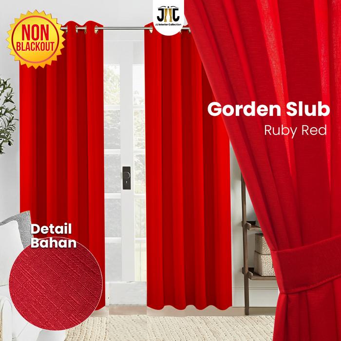 Promo Gorden Jendela hordeng minimalis tirai Java Slub Collections ...