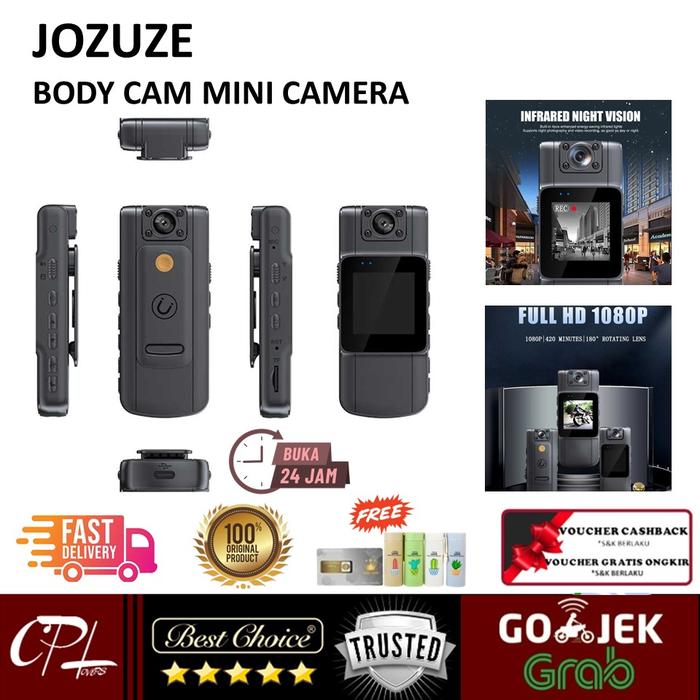 Jual jozuze l12 Body Cam Mini Camera WiFi Full HD 1080P Rotating