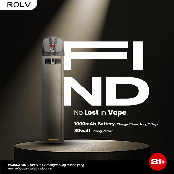 Gambar ROLV FIND POD KIT 30W 1000mAh AUTHENTIC BY SWEET & SMOOTH - GOLD dari CLOUD SYSTEM STORE undefined Tokopedia