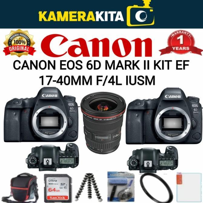 Gambar CANON EOS 6D MARK II KIT 17-40MM F/4L USM/ CANON EOS 6D II KIT 17-40MM - kamera+lensa dari KAMERA_STOREE undefined Tokopedia