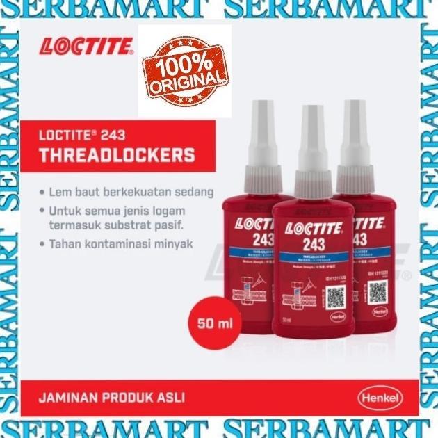 Gambar "READY" LOCTITE 243 (50ML) ORIGINAL / LEM BAUT LOCTITE 243 (50ML) ORIGINAL dari kiki012 undefined Tokopedia