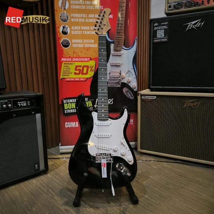 Gambar Gitar Smiger Elektrik LG-1M Electric Guitar Stratocaster Smiger LG1M LG 1M - Black dari Red Musik Bali undefined Tokopedia