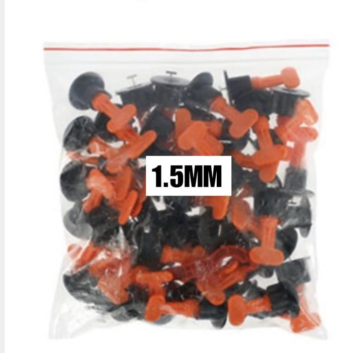 Gambar ALAT BANTU PION PASANG PEMASANG PERATA PENGATUR JARAK NAT GAP TINGGI RENDAH LANTAI KERAMIK KRAMIK MARMER GRANIT REUSABLE TILE LEVELING SPACER MODEL TIPE PUTAR 1MM 1.5MM 1 MM 1.5 MM LENGKAP SET 50 PCS - 1.5MM dari A-to-Z Mart undefined Tokopedia