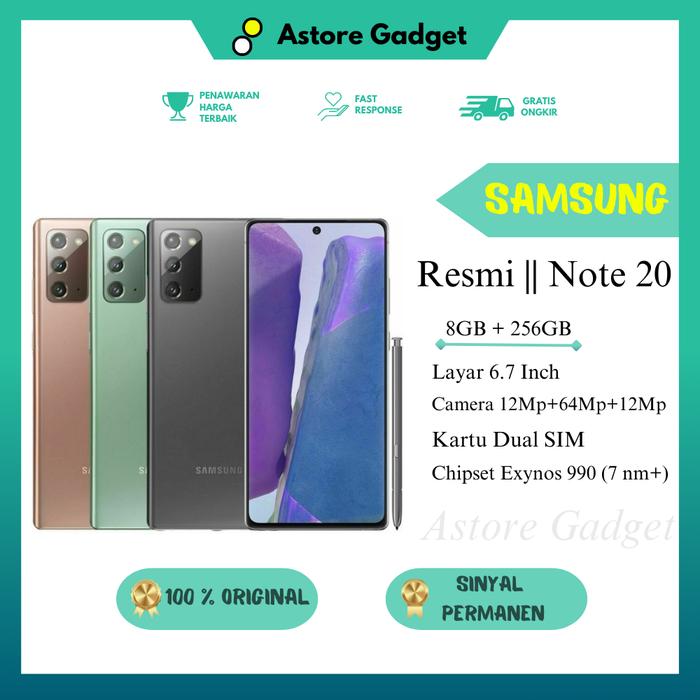 Gambar SAMSUNG NOTE 20 5G 256GB - RAM 8GB - Second - Bekas - Fullset - Gray dari Astore Gadget_NEW undefined Tokopedia