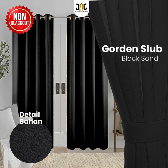 Jual Gorden Jendela hordeng minimalis tirai Java Slub Collections ...