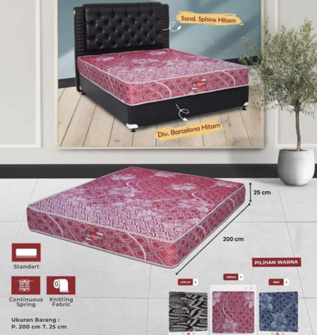 Kwantop Springbed Supertop Free Kasur Lantai KASUR, 120