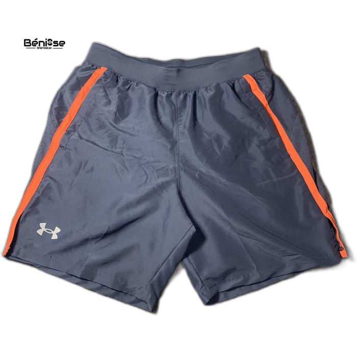 Gambar Celana Pendek Olahraga Pria Under Armour New Original - Navy Strip Oren, S dari Benisse Sportswear undefined Tokopedia