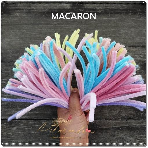 Gambar GKRJ-13 : Kawat Bulu Mercy / Pipe Cleaner Beludru Pastel (per pak) - macaron dari Pita Renda undefined Tokopedia