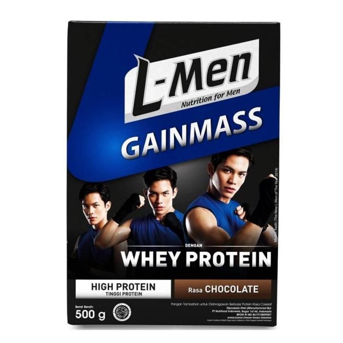 Gambar NAZWA L-MEN GAIN MASS 500GR SUSU WEIGHT GAINER WHEY PROTEIN LMEN - Chocolate dari nazwabslmh undefined Tokopedia