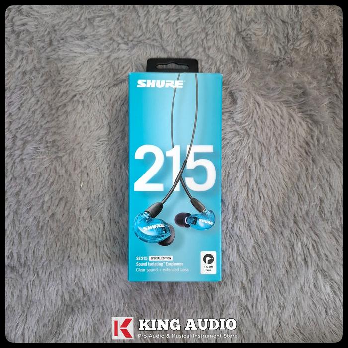 Gambar Shure SE215 Professional Sound Isolating Earphones Wired Earbuds - Biru dari KingAudio Bali undefined Tokopedia