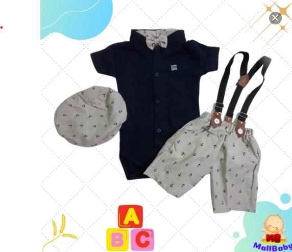 Gambar Setelan Baju Bayi Laki Laki 0 3 6 9 12 Bulan Baju Pesta Bayi Tuxedo - BEN Biru Navy dari Mall-Baby undefined Tokopedia
