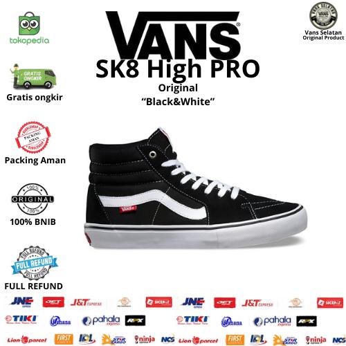 Jual Sepatu Vans Sk8 Hi Clasik Black White Pria Wanita Sneakers