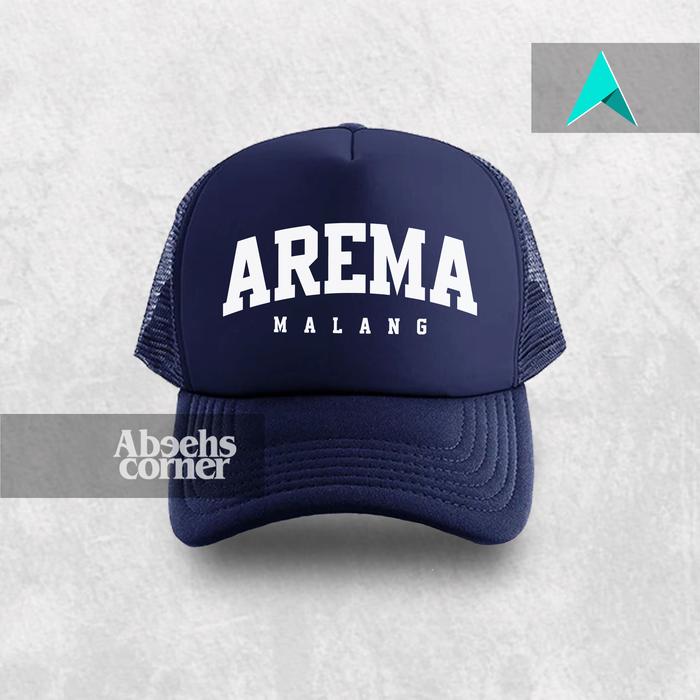 Gambar Topi Arema Malang - Topi Bola Arema - Topi jaring Aremania - Navi dari Abeehs Corner undefined Tokopedia