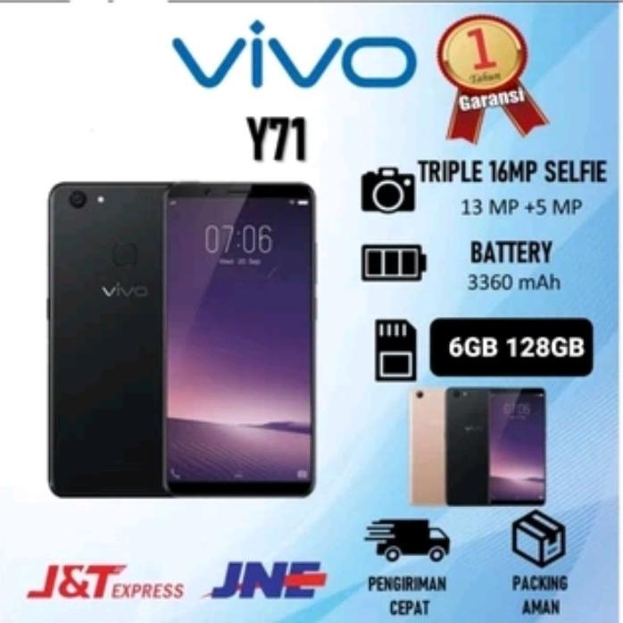 Gambar PROMO VIVO Y21S 6/128 GARANSI 1 TAHUN - Vivo Y71 6/128, HITAM dari jayacell123 undefined Tokopedia
