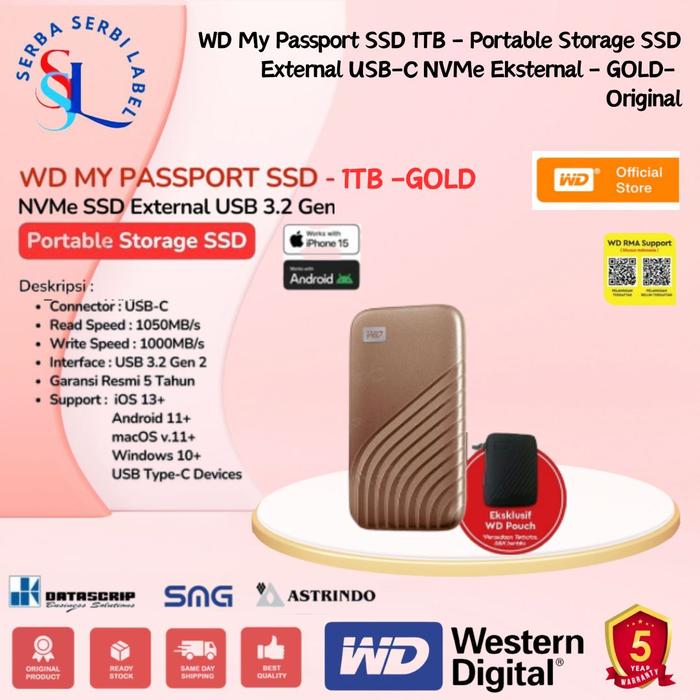 Jual WD SSD My Passport 500GB 1TB 2TB Portable Eksternal SSD