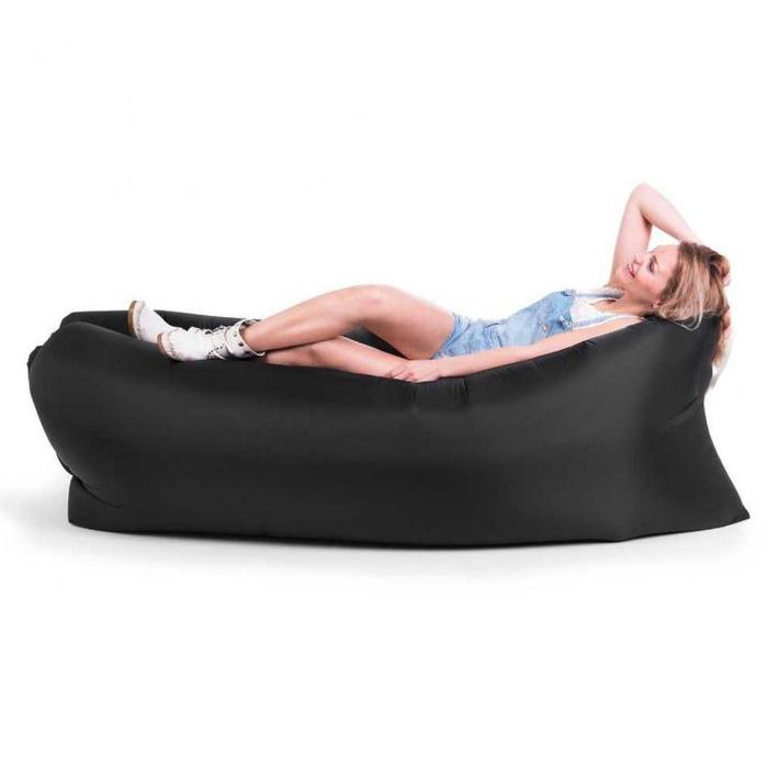 Gambar [DISKON] KURSI ANGIN MALAS FATBOY LAMZAC LAZYBAG AIR BEAN BAG 70 X 260 CM BEANBAG NYAMAN PRAKTIS OUTDOOR COMFORTABLE PORTABLE MUDAH DIBAWA - Hitam dari Swara Karya Official undefined Tokopedia